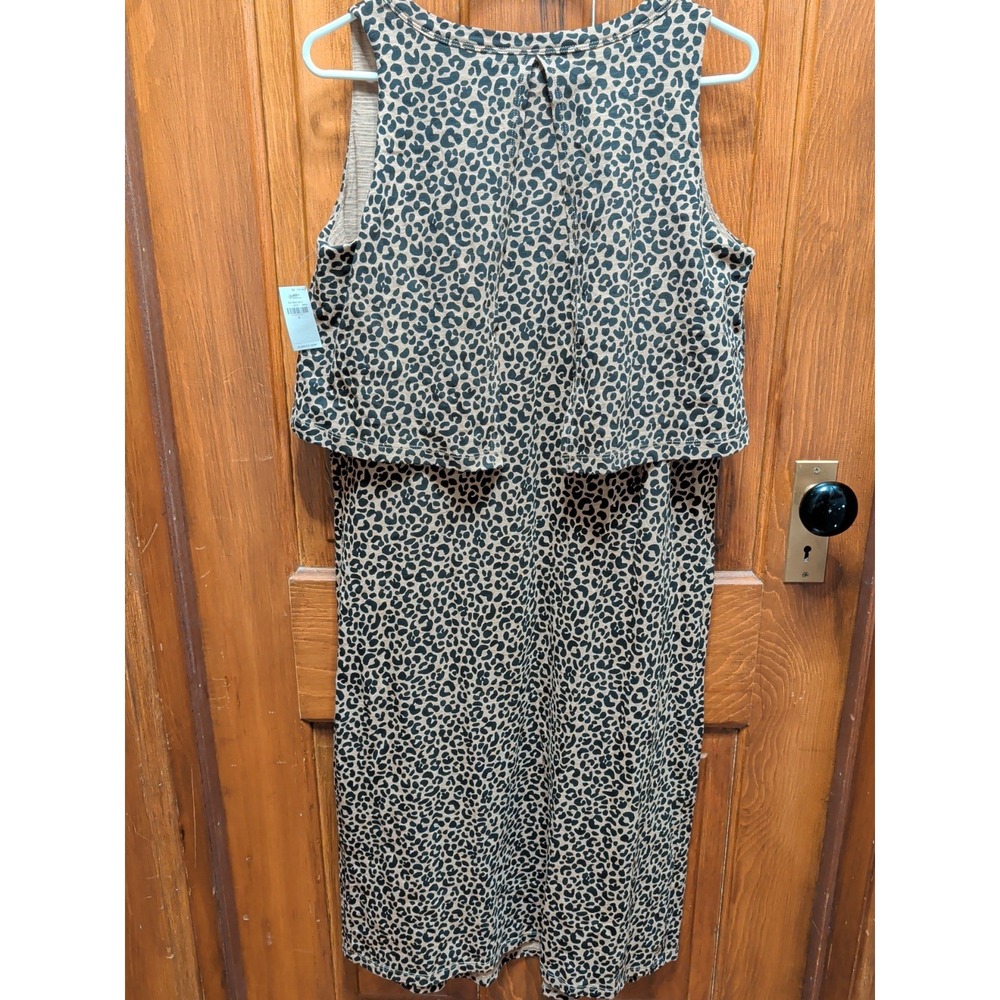 Old Navy Leopard Print V neck Sleeveless Maternity Dress NWT Sz S - Picture 6 of 7